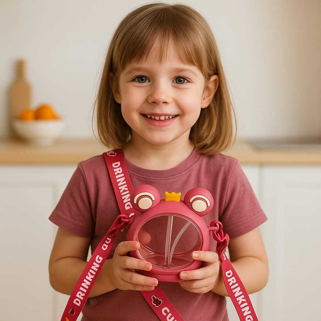 Bear(Look)-Water-Bottle-Kids-Red