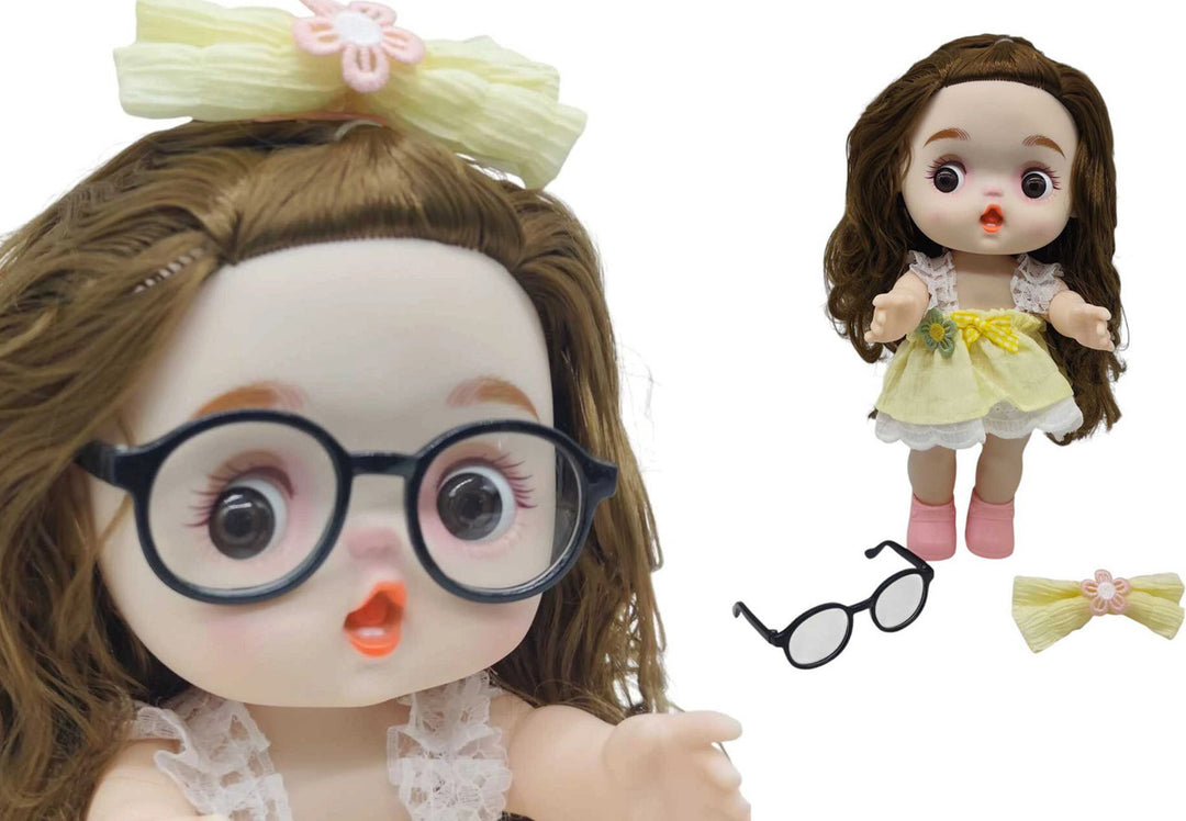 Modabay Lovely Baby doll with Yellow bow  (Multicolor)