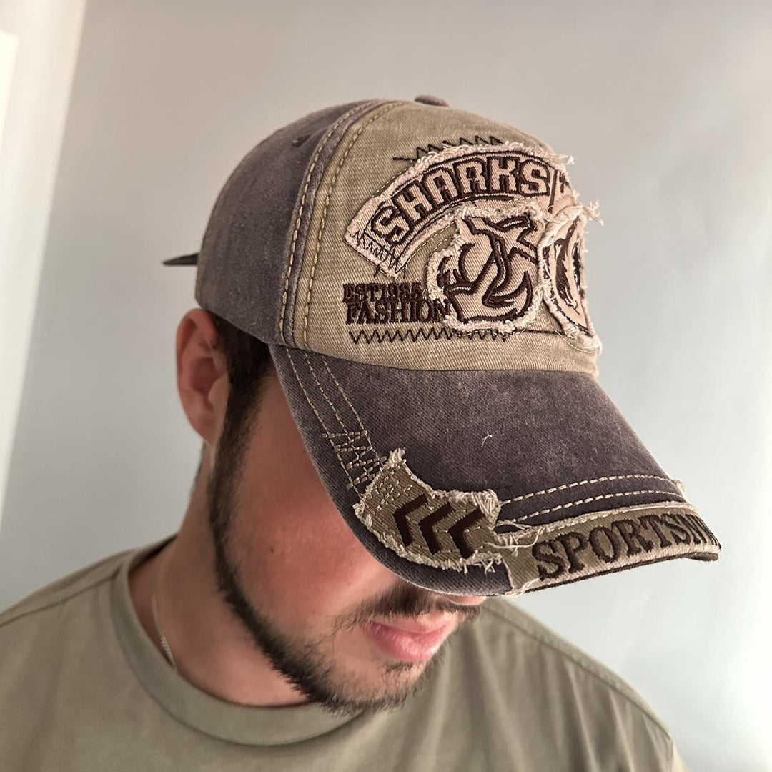 Shopsy Sharks-cap-men-sportsnwe-beigh brawn